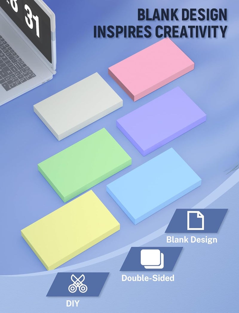 Aidunmis Colored Blank Index Cards 3x5, 600 Pcs 3x5 Index Cards, Double-Sided Blank Flash Cards, Heavy Bright Note Cards 3 x 5, 6 Colors Flashcards for Studying, Colored Notecards for Office, School, and Home - Image 5